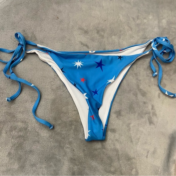 New! Beach Riot star print thong cheeky Brazilian bikini bottom 24989 - Picture 2 of 8